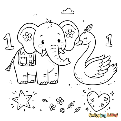Teman Gajah dan Angsa yang Lucu