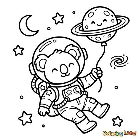 Koala-astronaut i verdensrommet
