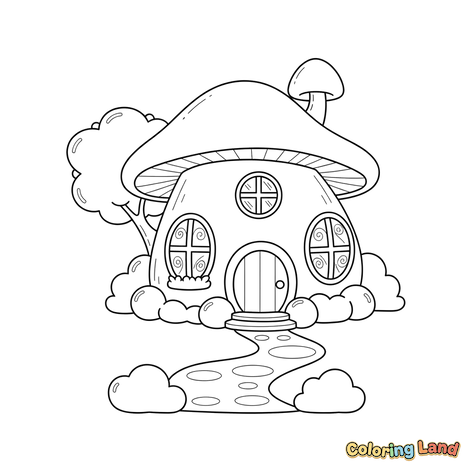 Enchanted Mushroom House with Path