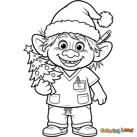 Christmas Nurse Troll