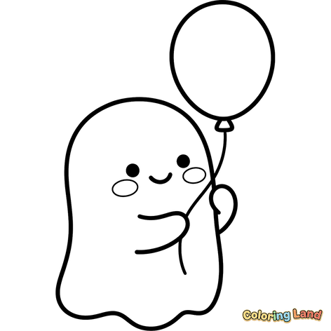 Fantôme Heureux avec un Ballon