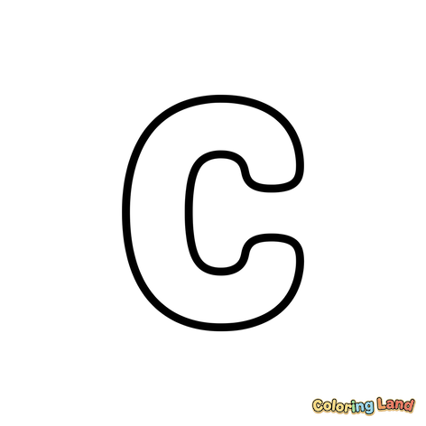 Lettera C Maiuscola Stile Bolle