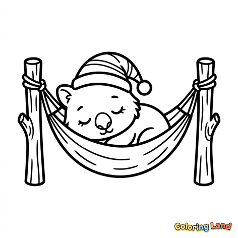Sleeping Koala in a Hammock