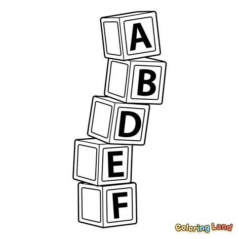 Wobbly Alphabet Blocks Stack