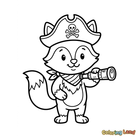 Cute Pirate Raccoon