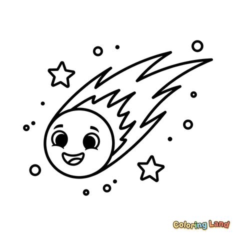 Cometa Feliz no Espaço