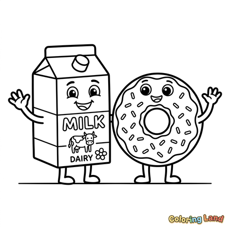 Teman Bahagia Susu dan Donat