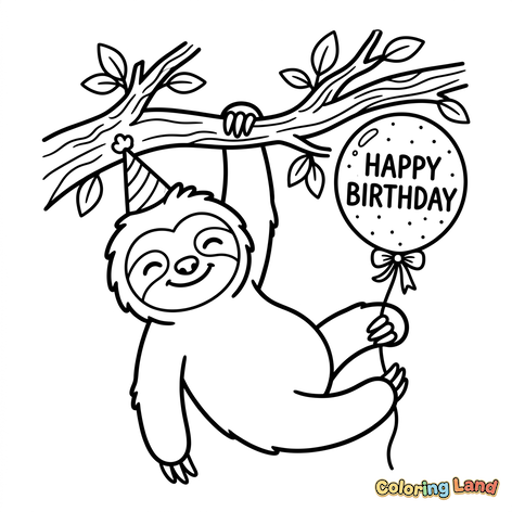 Bradipo di Festa di Compleanno