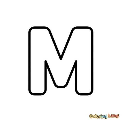 Lembar Mewarnai Huruf M