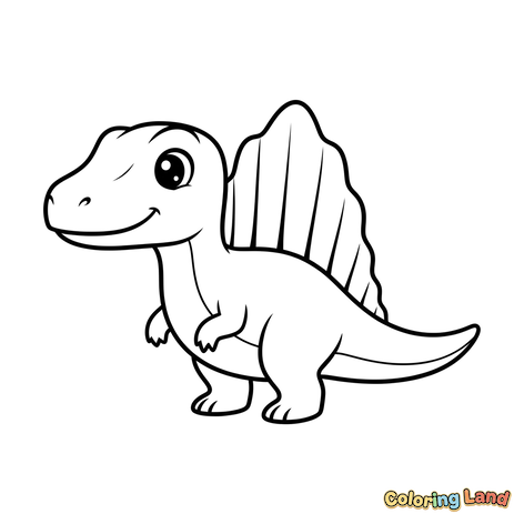 Cute Smiling Spinosaurus Dinosaur