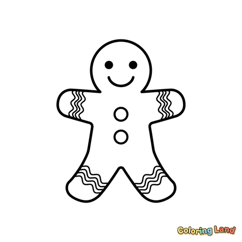 Glad Pepparkaksgubbe Kontur