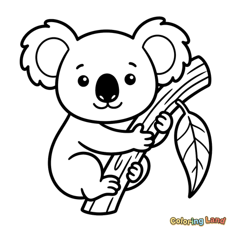 Dolce Cucciolo di Koala su un Ramo