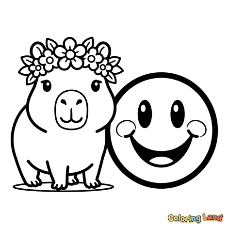 Glad Kapybara och Smiley