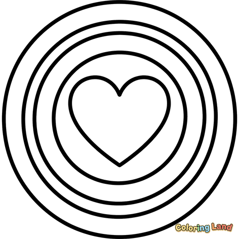 Heart with Concentric Circles