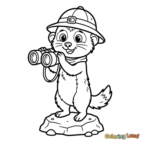 Explorer Otter with Binoculars
