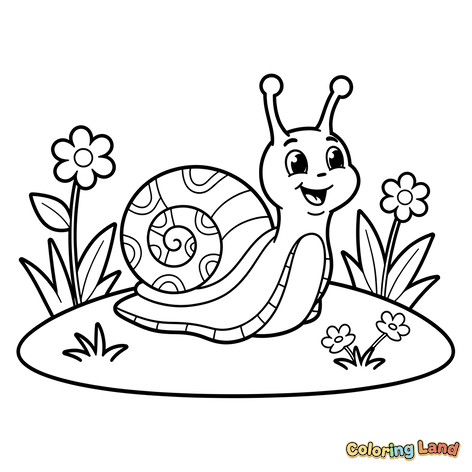 Lumaca Felice nel Giardino