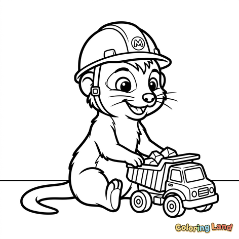 Hardworking Mole with Dump Truck