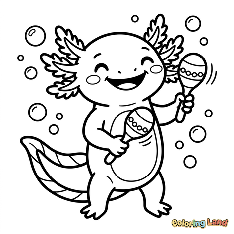 Axolotl Muzical cu Maracas