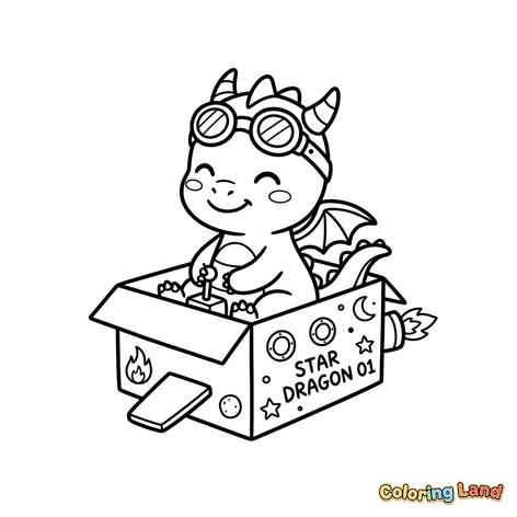 Cute Baby Dragon Space Pilot