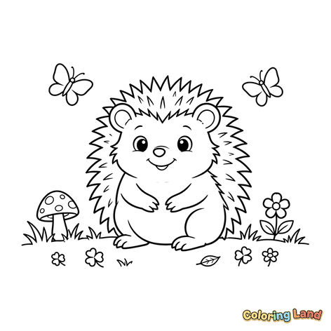 Happy Hedgehog in the Meadow
