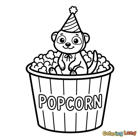 Party Otter in Popcorn Bucket