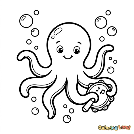 Pulpo Musical con Pandereta
