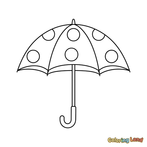 Gepunkteter Regenschirm