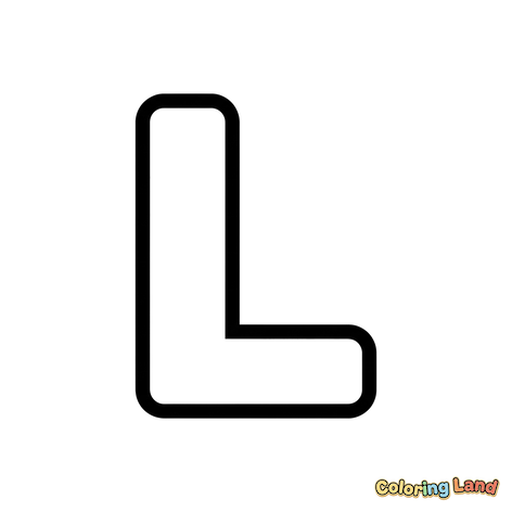 Hoofdletter L met Afgeronde Randen