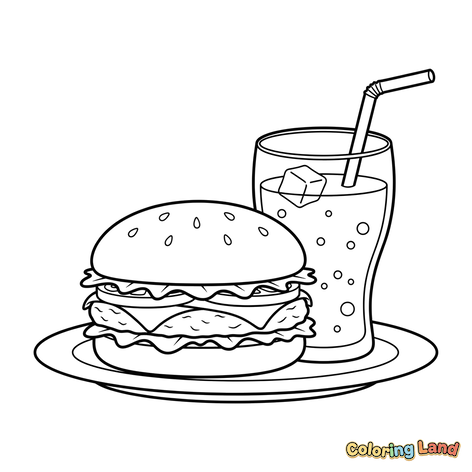 Combo Grande de Hambúrguer e Refrigerante