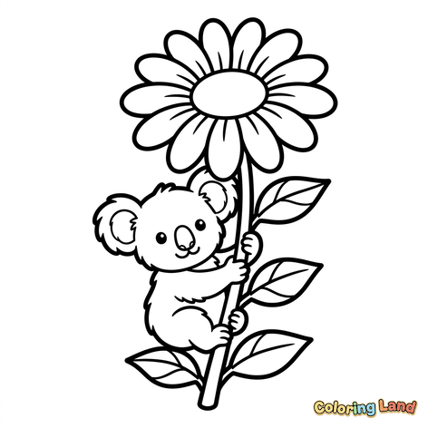 Sød Koala og Kæmpe Marguerit