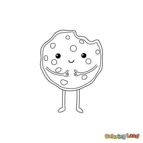 Adorable Personaje de Galleta con Chispas de Chocolate
