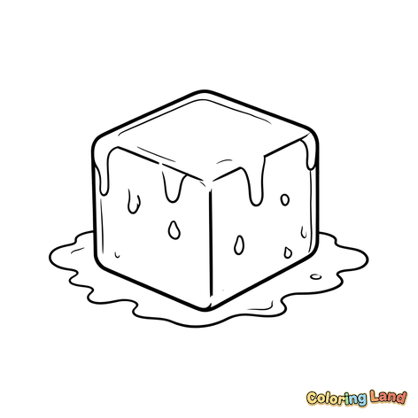 Schmelzender Eiswürfel