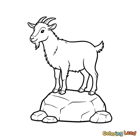Friendly Goat on a Rock