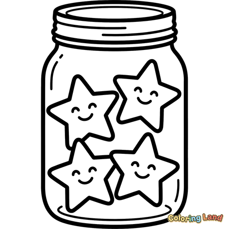 Estrellas Felices en un Tarro de Cristal