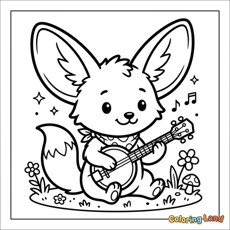 Musikalsk Fennekræv med Banjo