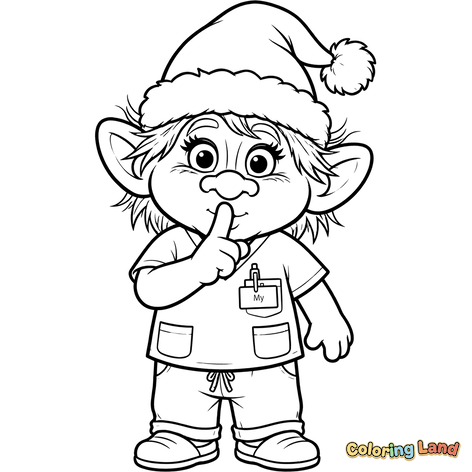 Troll Médico com Gorro de Natal