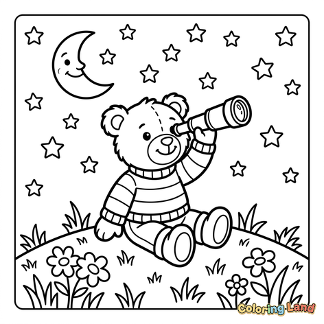 Bamse kigger på stjernerne