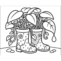 Tuinlaarzen met Planten