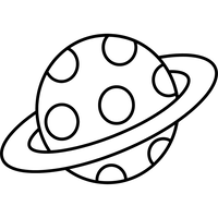 Gevlekte planeet met ringen