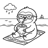 Vacances du Paresseux à la Plage