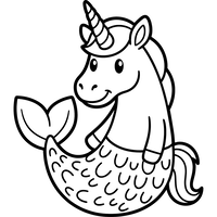 Personaj Unicorn Sirenă