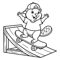 Skateboard-Biber