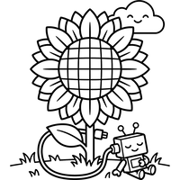 Robot Charging from Sunflower
