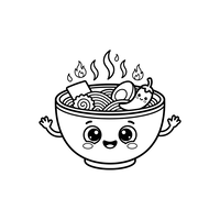 Cute Spicy Kawaii Ramen Bowl