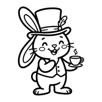 Gentleman Bunny Tea Time