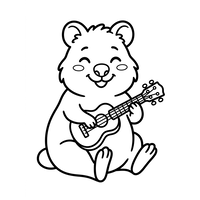 Musikalischer Bär mit Gitarre