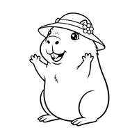 Glad Murmeldjur Med Solhatt