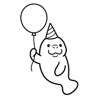 Feestzeehond met ballon