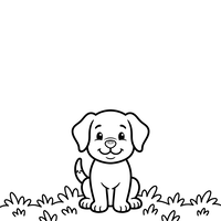 Blije Puppy in het Gras