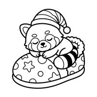 Schlafendes Rotes Panda-Baby